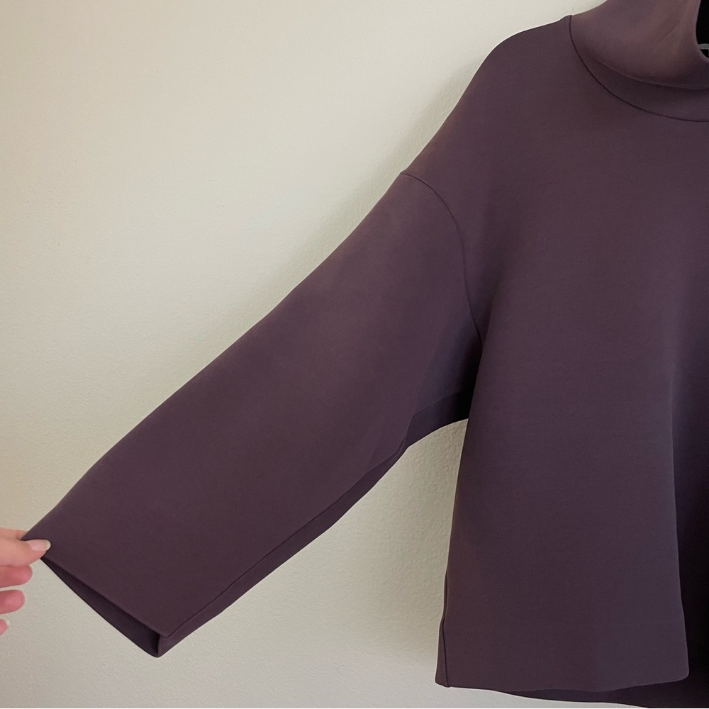 COS Purple Roll Neck Scuba Top Sweater Size XS - Picture 6 of 9